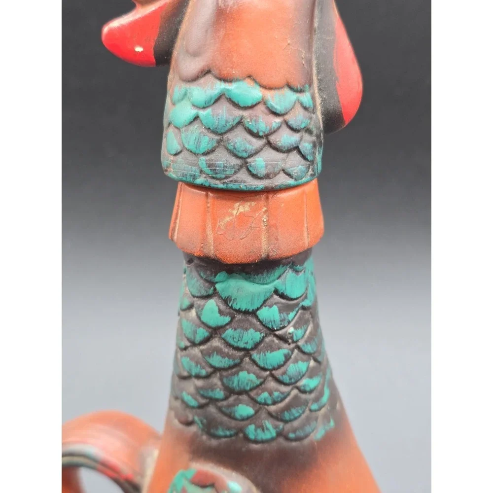Vintage‎ Rooster Decanter with Cork Stopper Hand Painted